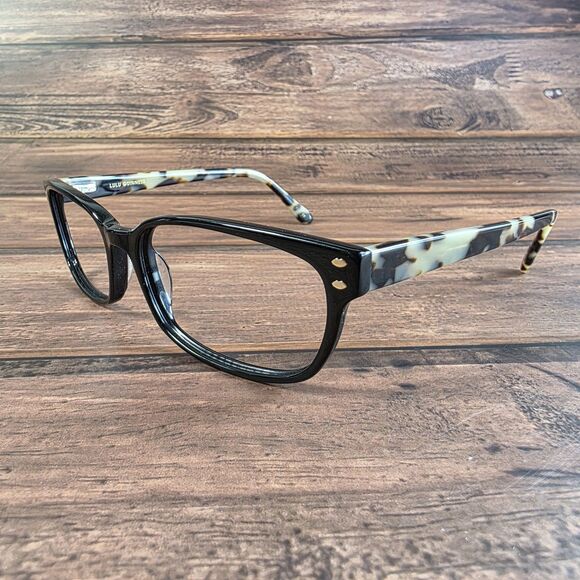 Lulu Guinness Eyeglasses Womens Cat Eye Designer Frames L207 BLK 50-18 - Picture 3 of 11